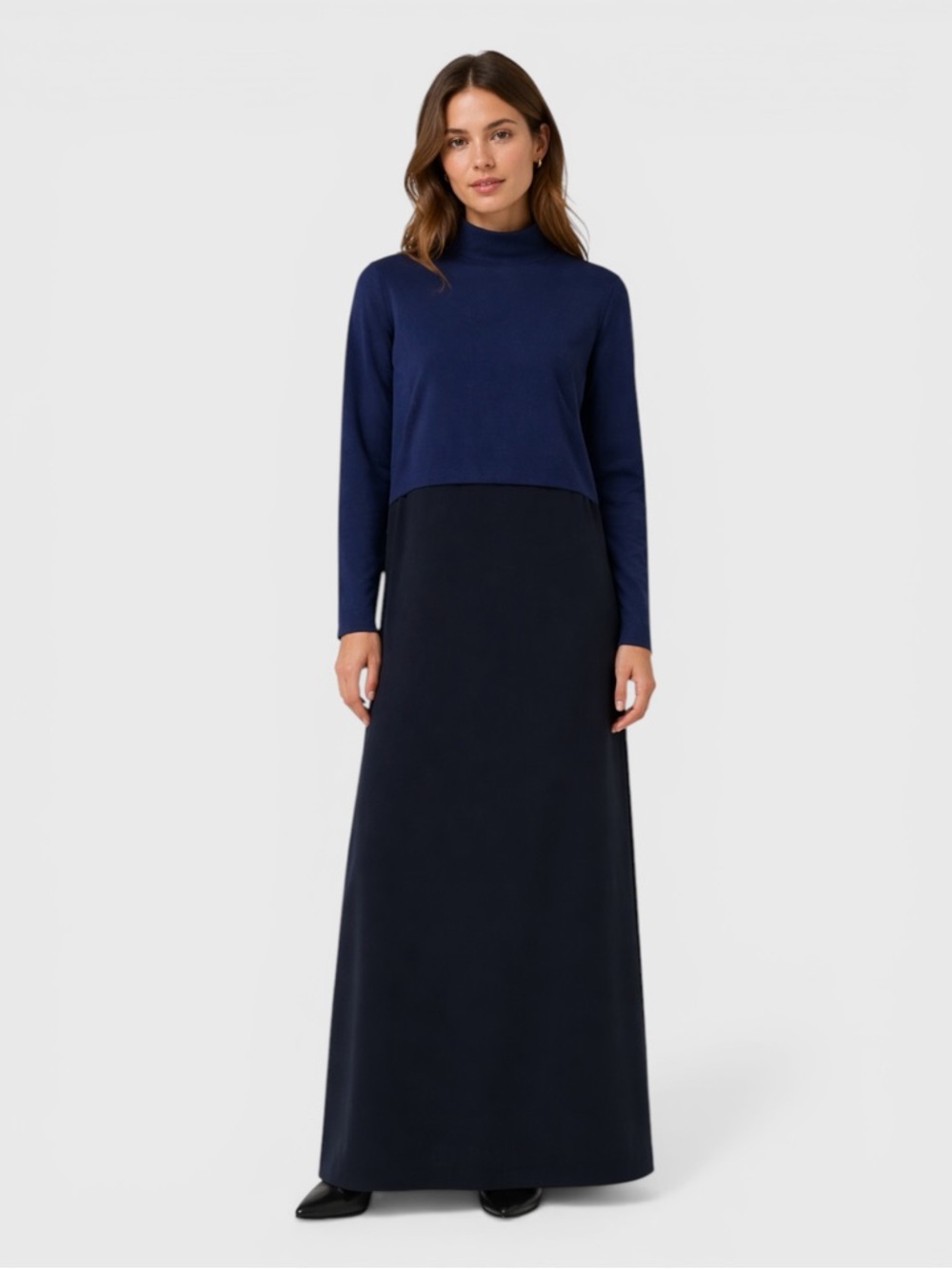 824 10/$50🏄🏻‍♀️ Talbots Petites Turtleneck Velvet Like Mock Turtleneck Dress